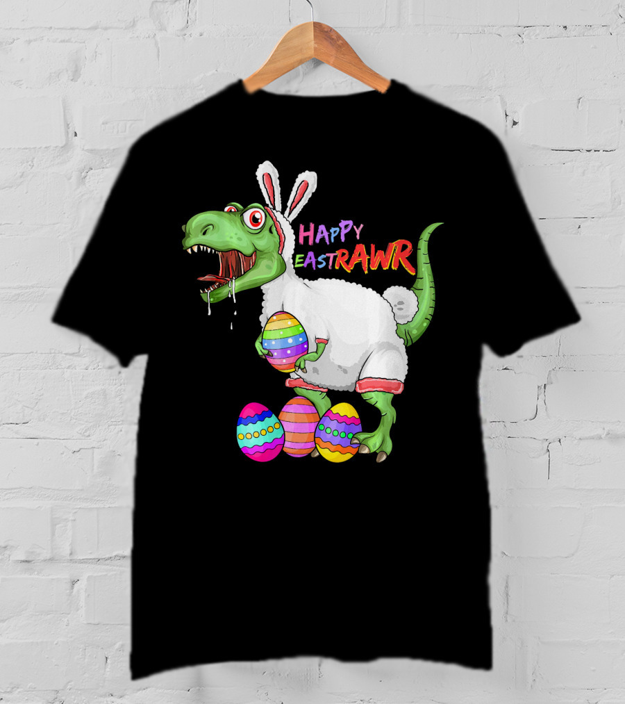 Happy Eastrawr Dinosaur Rex Easter Eggs Bunny Costume T-Shirt