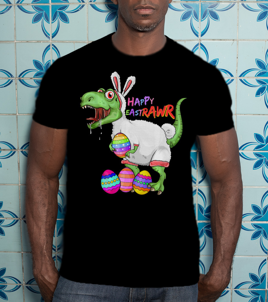 Happy Eastrawr Dinosaur Rex Easter Eggs Bunny Costume T-Shirt
