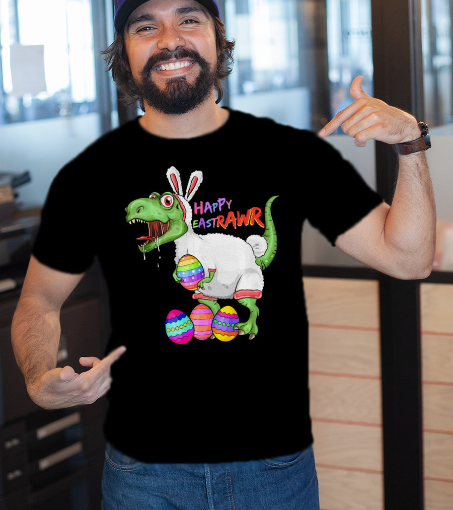 Happy Eastrawr Dinosaur Rex Easter Eggs Bunny Costume T-Shirt