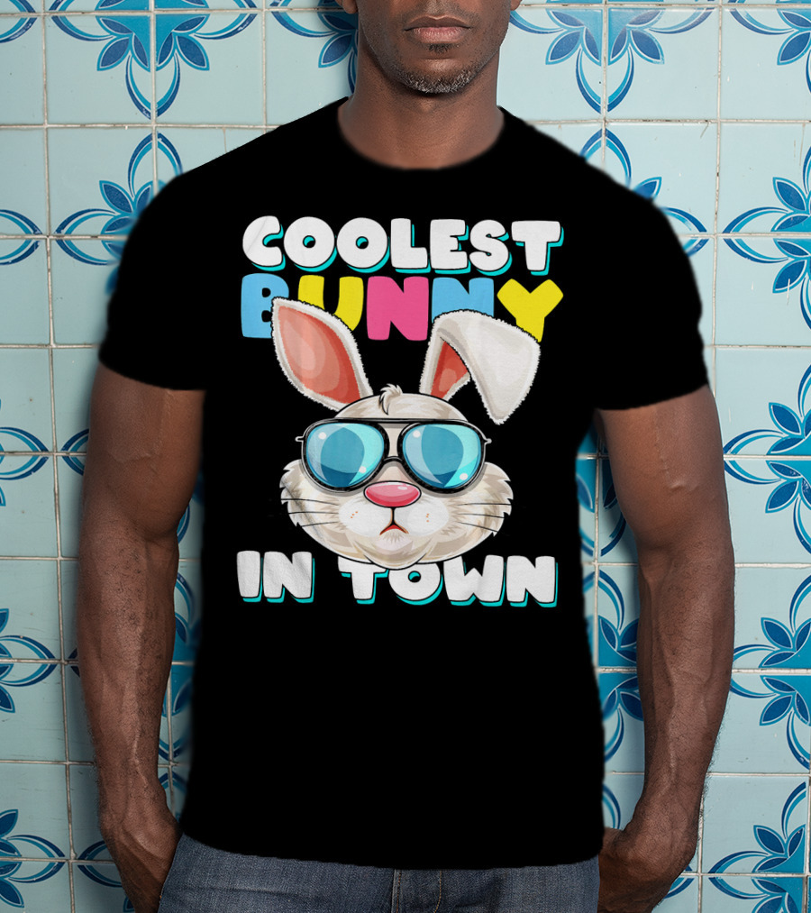 Coolest Bunny In Town Easter Bunny Costume T-Shirt
