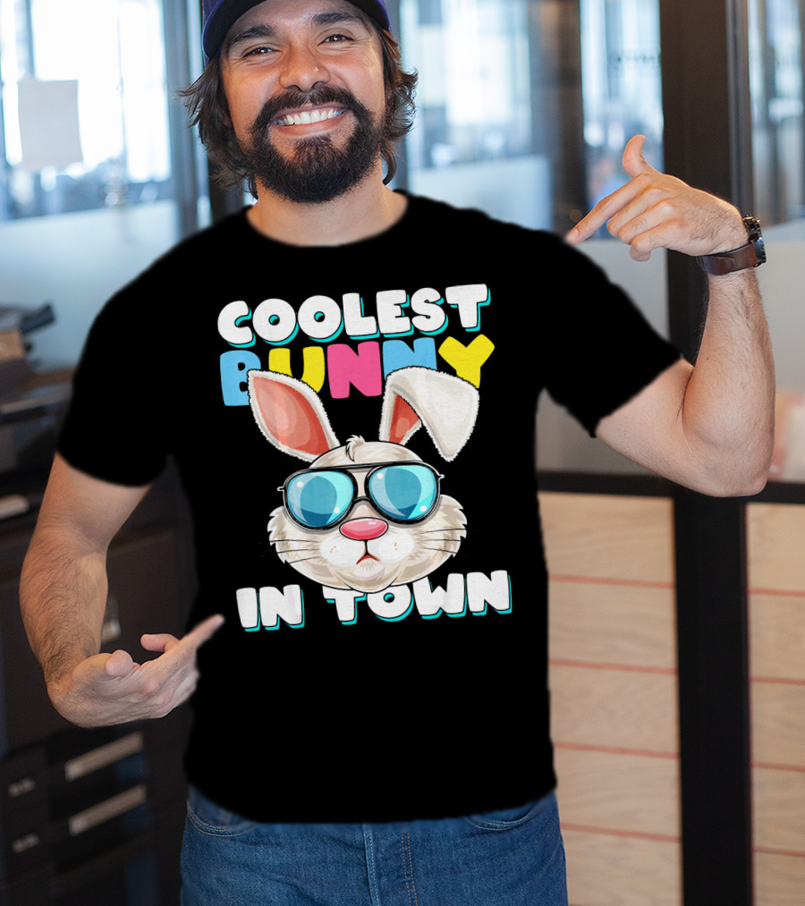 Coolest Bunny In Town Easter Bunny Costume T-Shirt