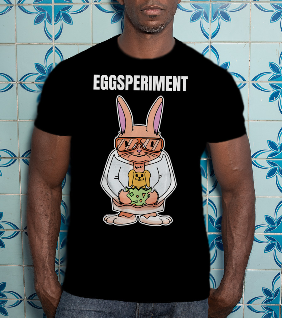 Eggsperiment Easter Bunny Scientist With Toy Rabbit Egg T-Shirt