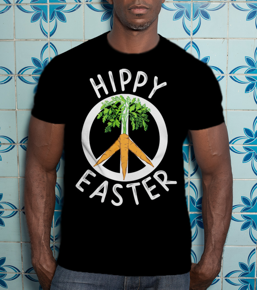 Hippy Easter Peace Carrot Boho T-Shirt
