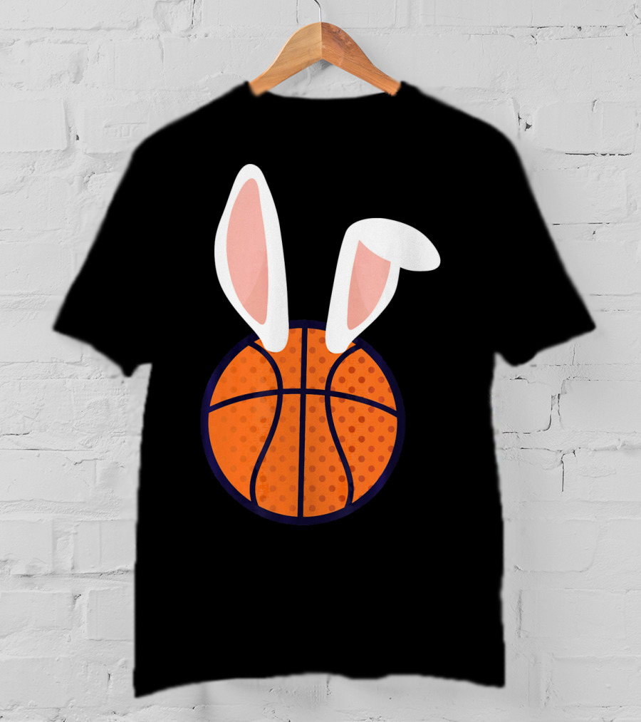 Basketball Bunny Ears Easter Slam Dunk Fun T-Shirt