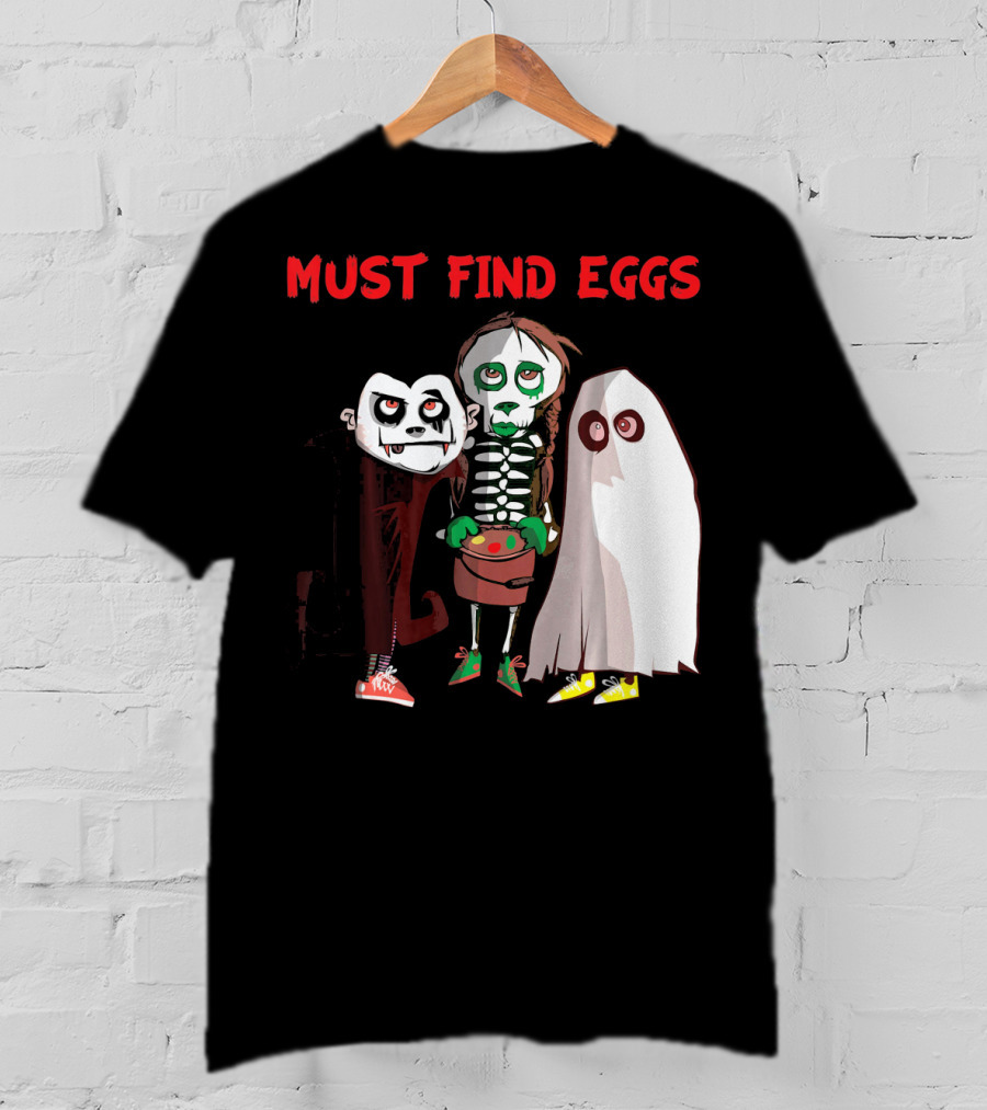 Must Find Eggs Funny Zombies Searching For Easter T-Shirt