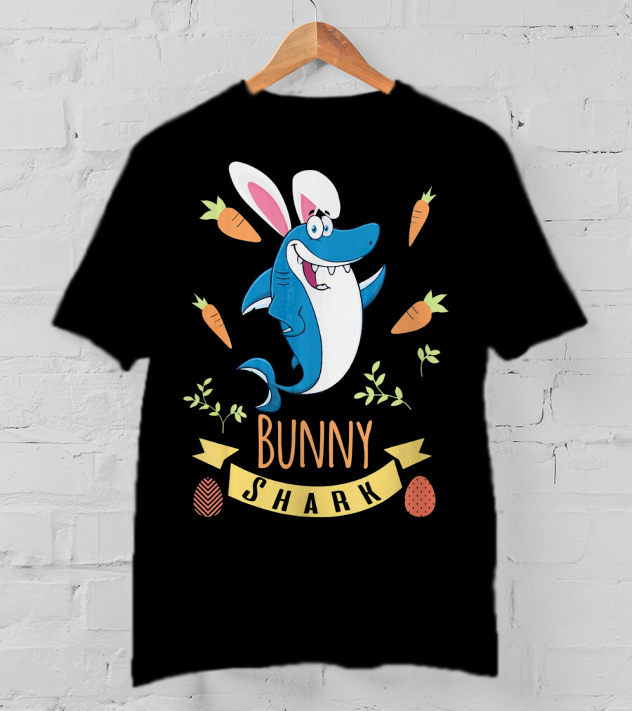 Bunny Shark Easter Carrot Egg Adventure T-Shirt