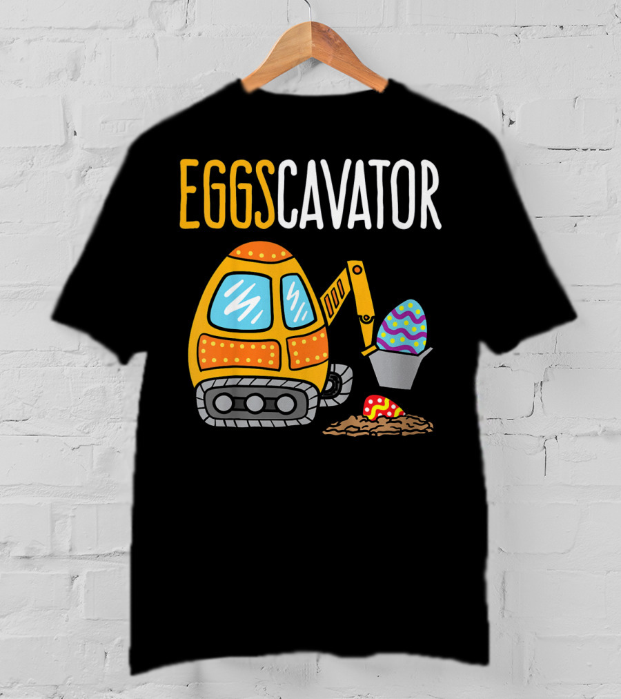 Eggscavator Kids Easter Egg-Digging Excavator Boys T-Shirt