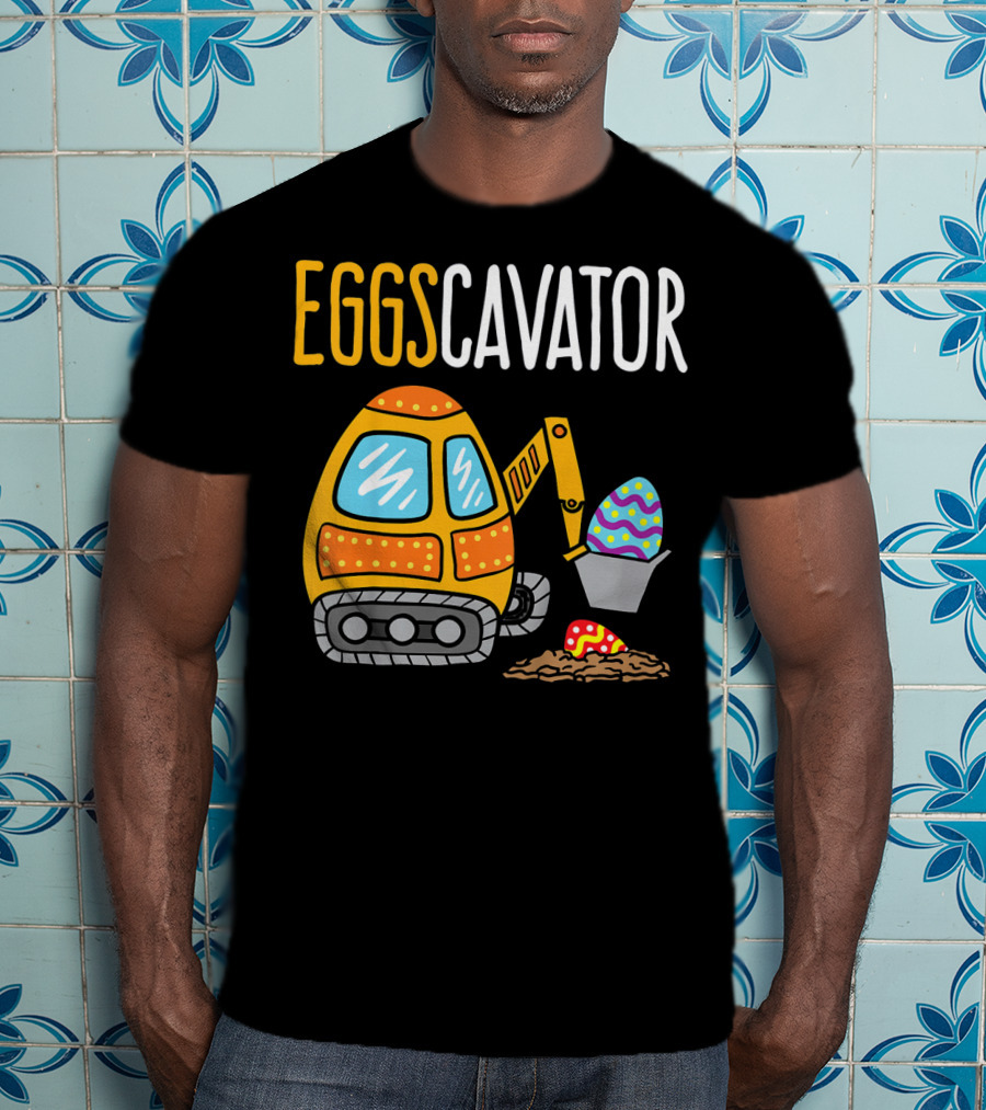 Eggscavator Kids Easter Egg-Digging Excavator Boys T-Shirt