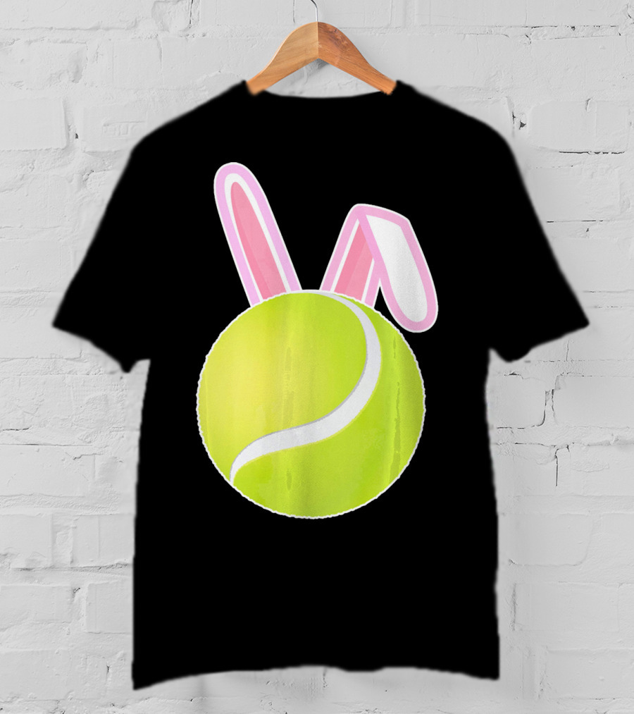 Tennis Ball With Easter Bunny Ears T-Shirt