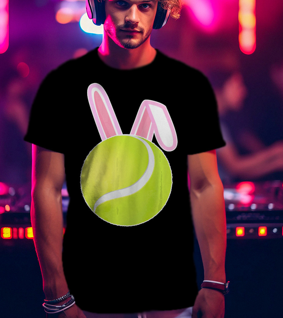 Tennis Ball With Easter Bunny Ears T-Shirt