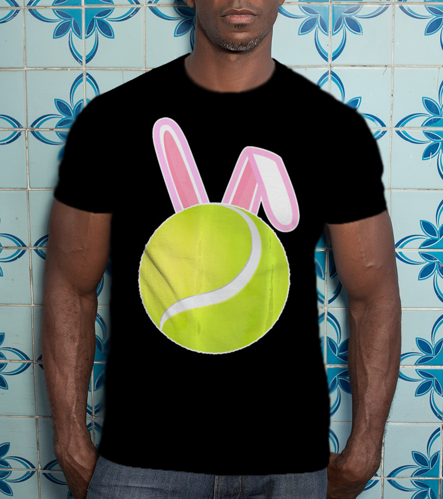 Tennis Ball With Easter Bunny Ears T-Shirt