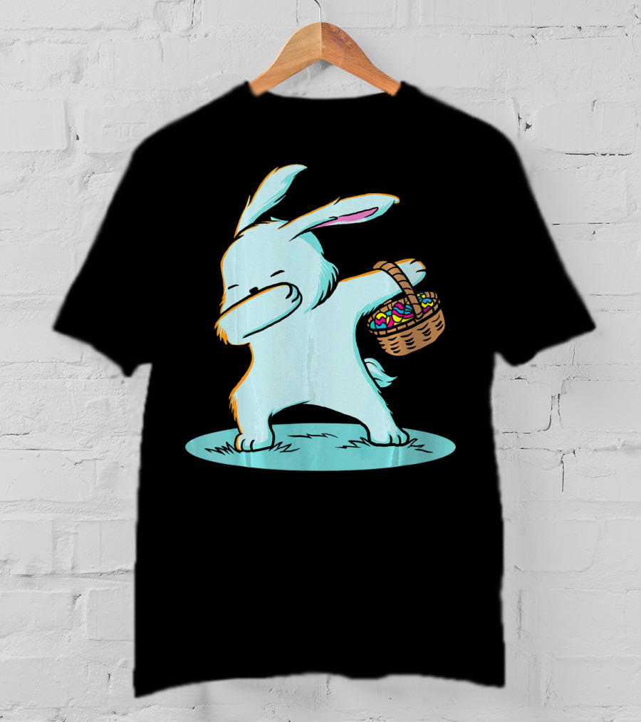Easter Bunny Dab With Basket Of Eggs For Boys T-Shirt