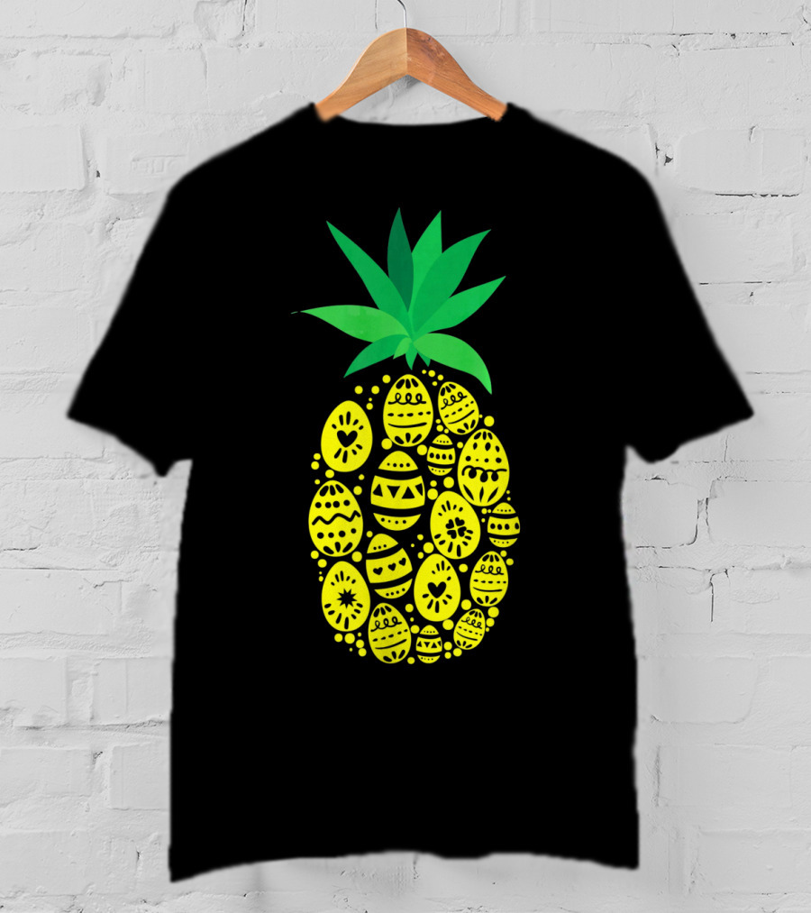 Funny Pineapple Easter Eggs Hunting East T-Shirt