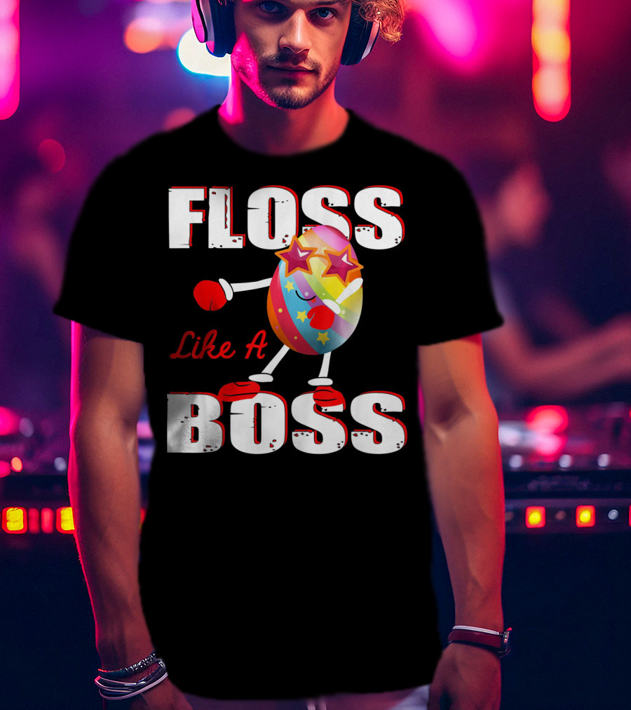 Floss Like A Boss Rainbow Star Egg T-Shirt