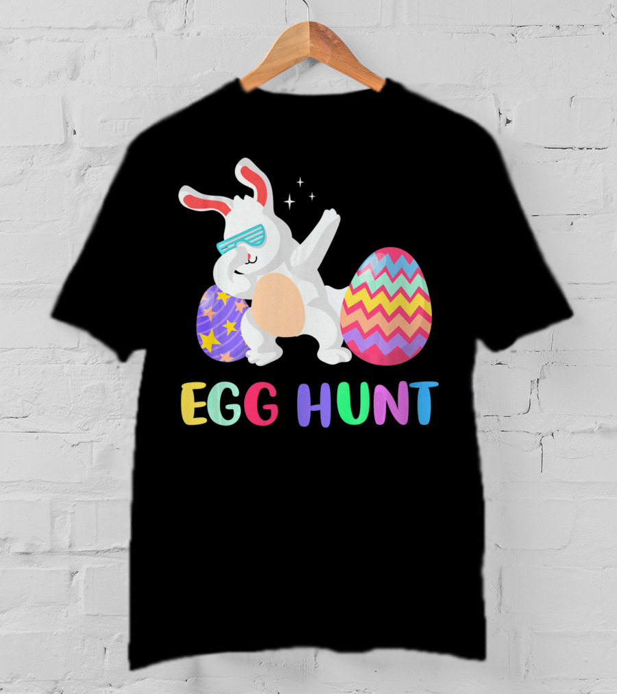 Easter Bunny Dabbing Egg Hunt Funny Easter T-Shirt