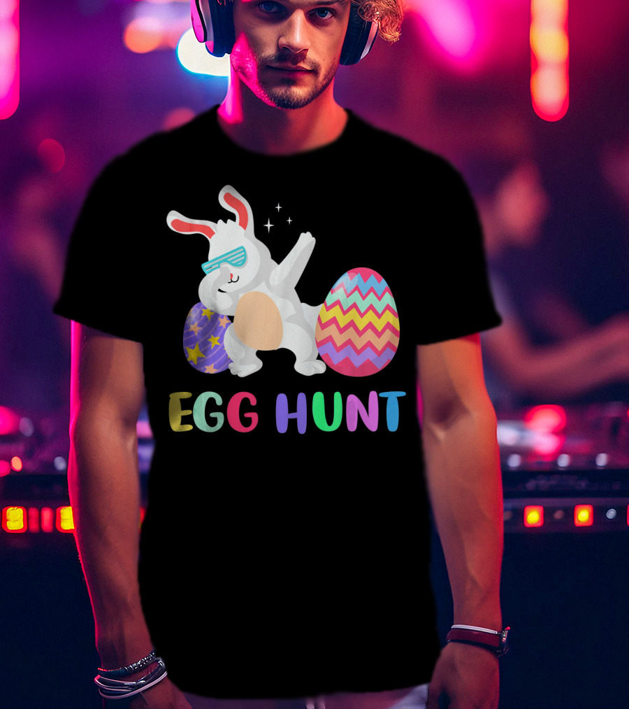 Easter Bunny Dabbing Egg Hunt Funny Easter T-Shirt