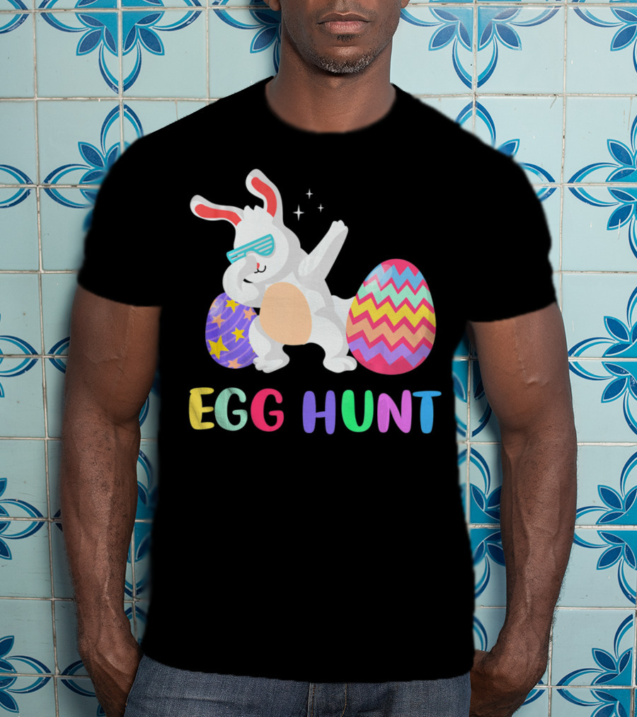 Easter Bunny Dabbing Egg Hunt Funny Easter T-Shirt