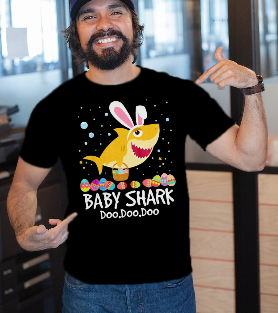 BABY SHARK Doo Doo Doo Bunny Ear Easter Egg Basket T-Shirt