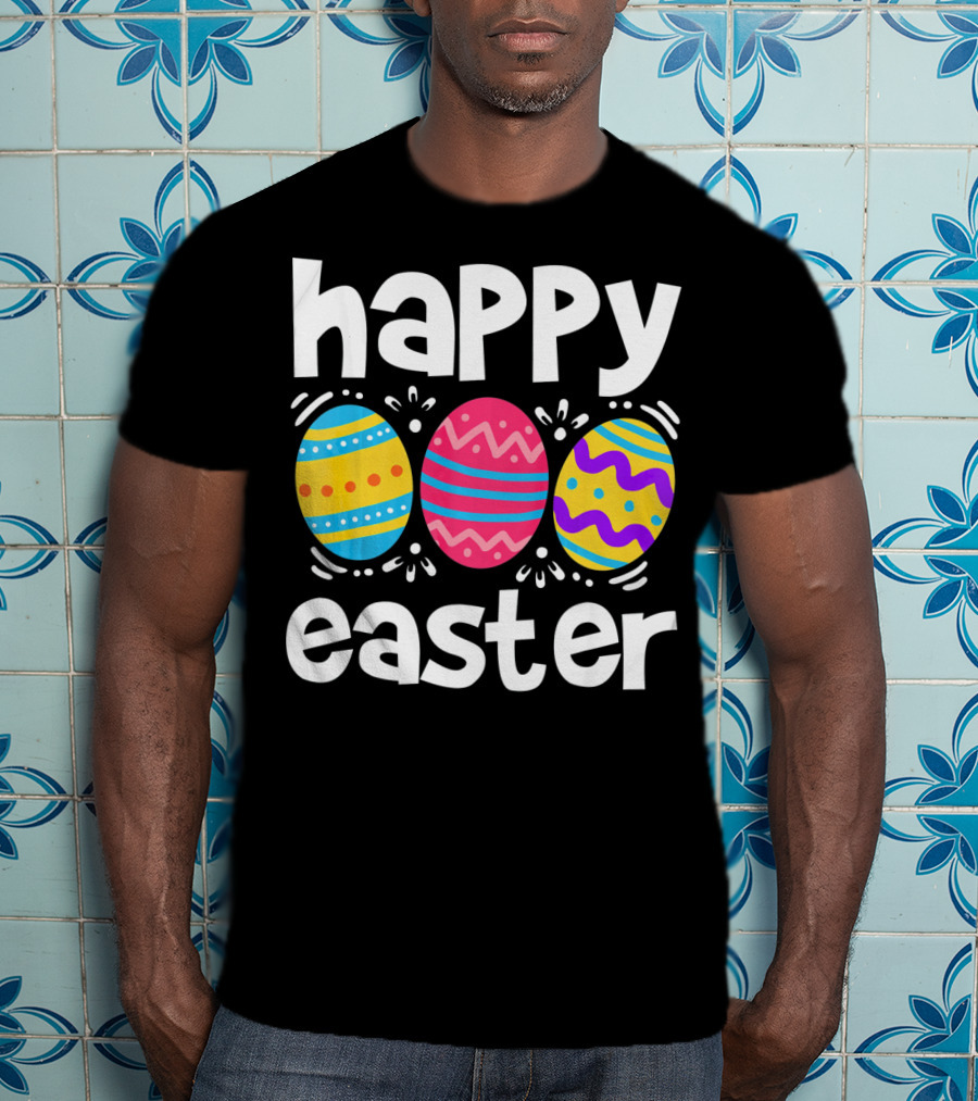 Happy Easter Colorful Eggs T-Shirt