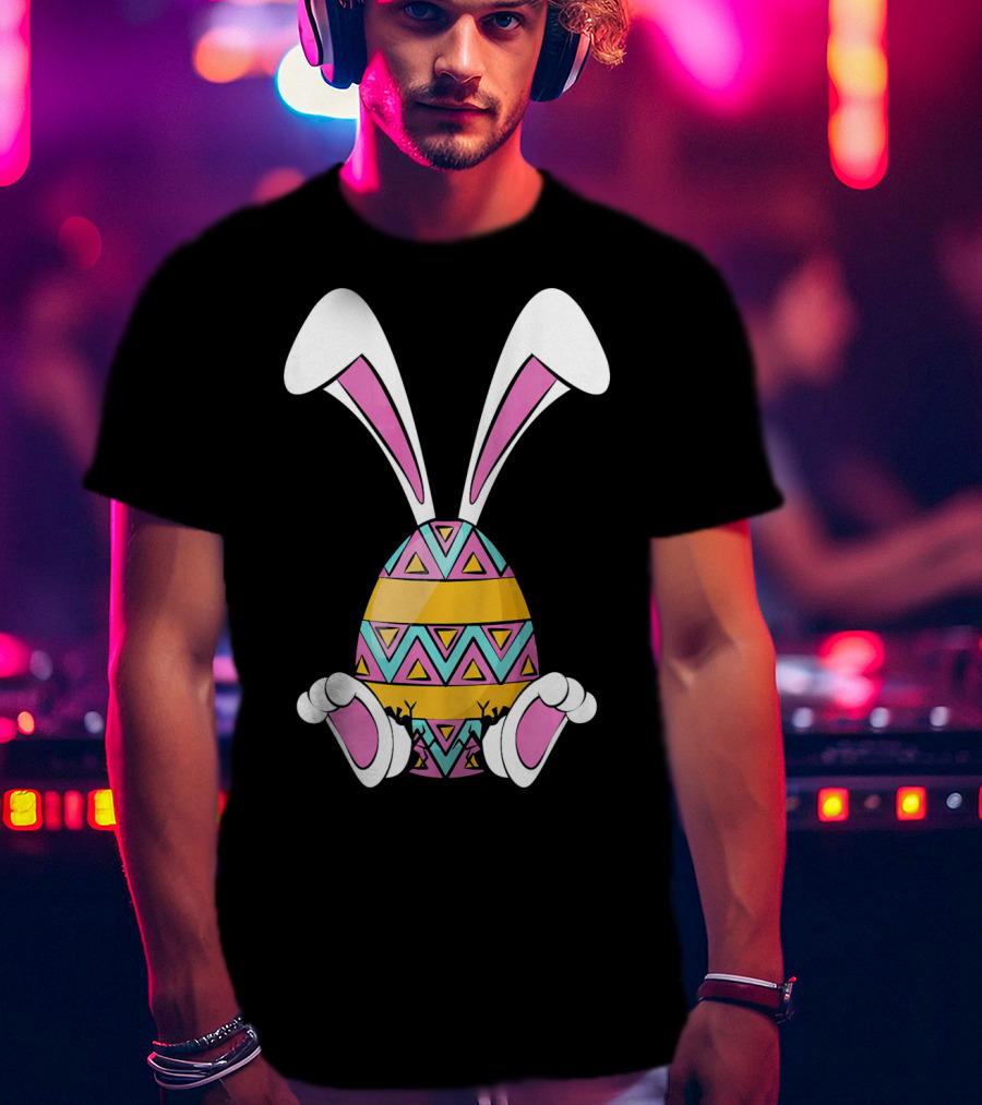 Funny Bunny Easter Egg Cute Happy Rabb T-Shirt