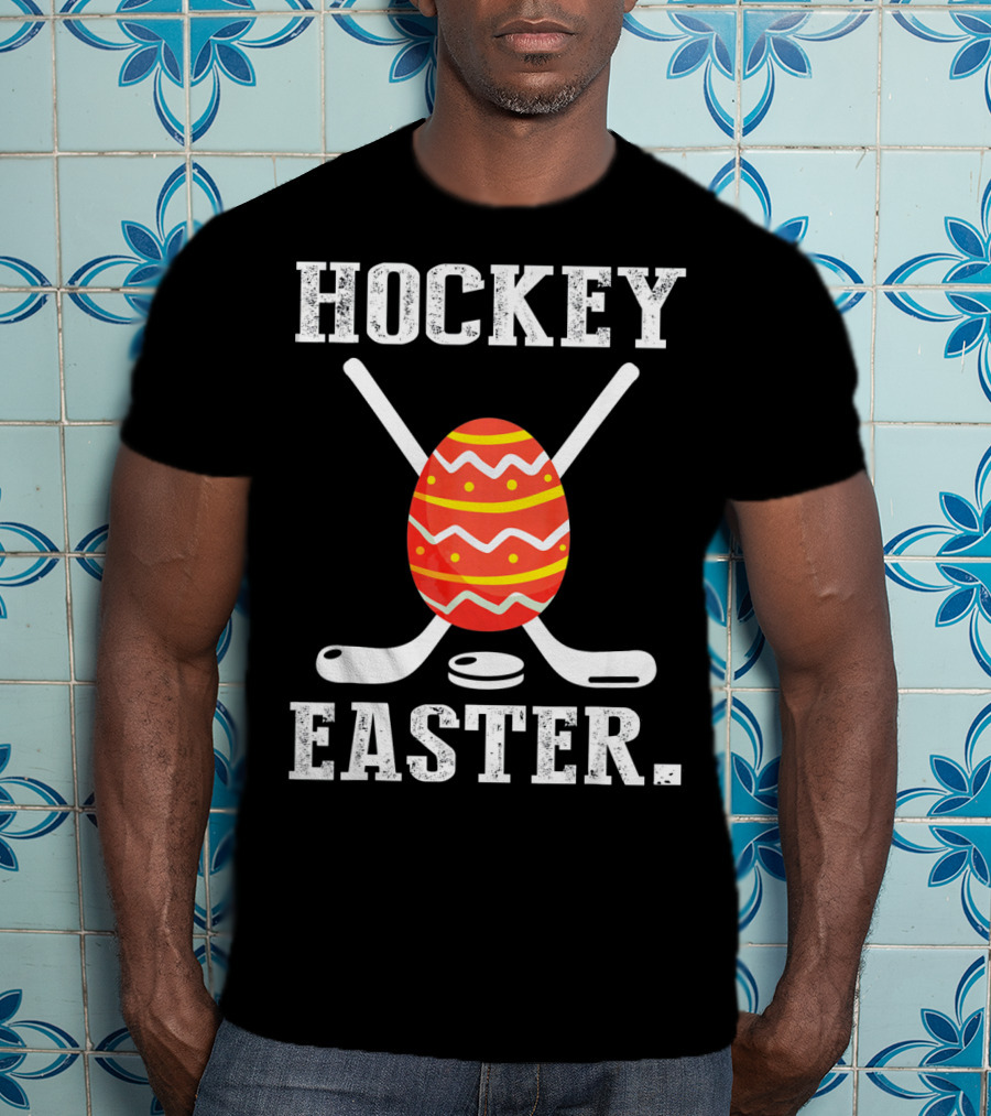 Hockey Easter Egg Crossed Sticks T-Shirt