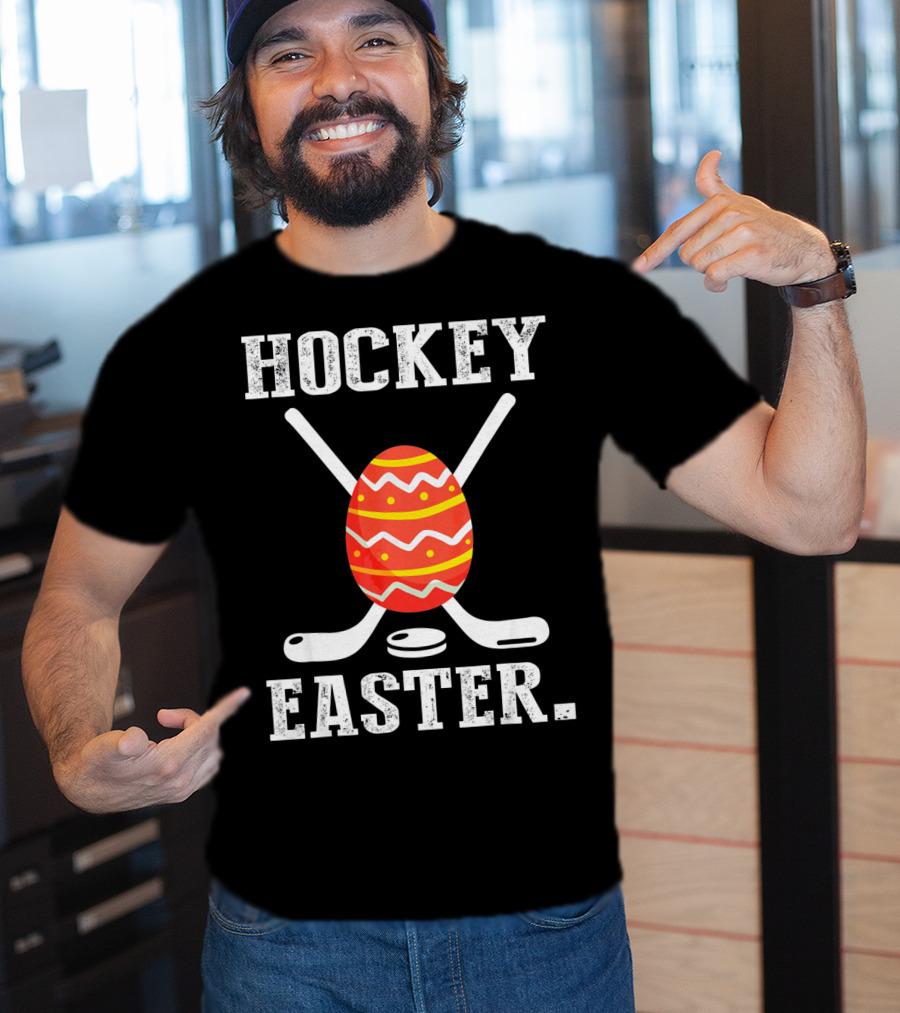 Hockey Easter Egg Crossed Sticks T-Shirt