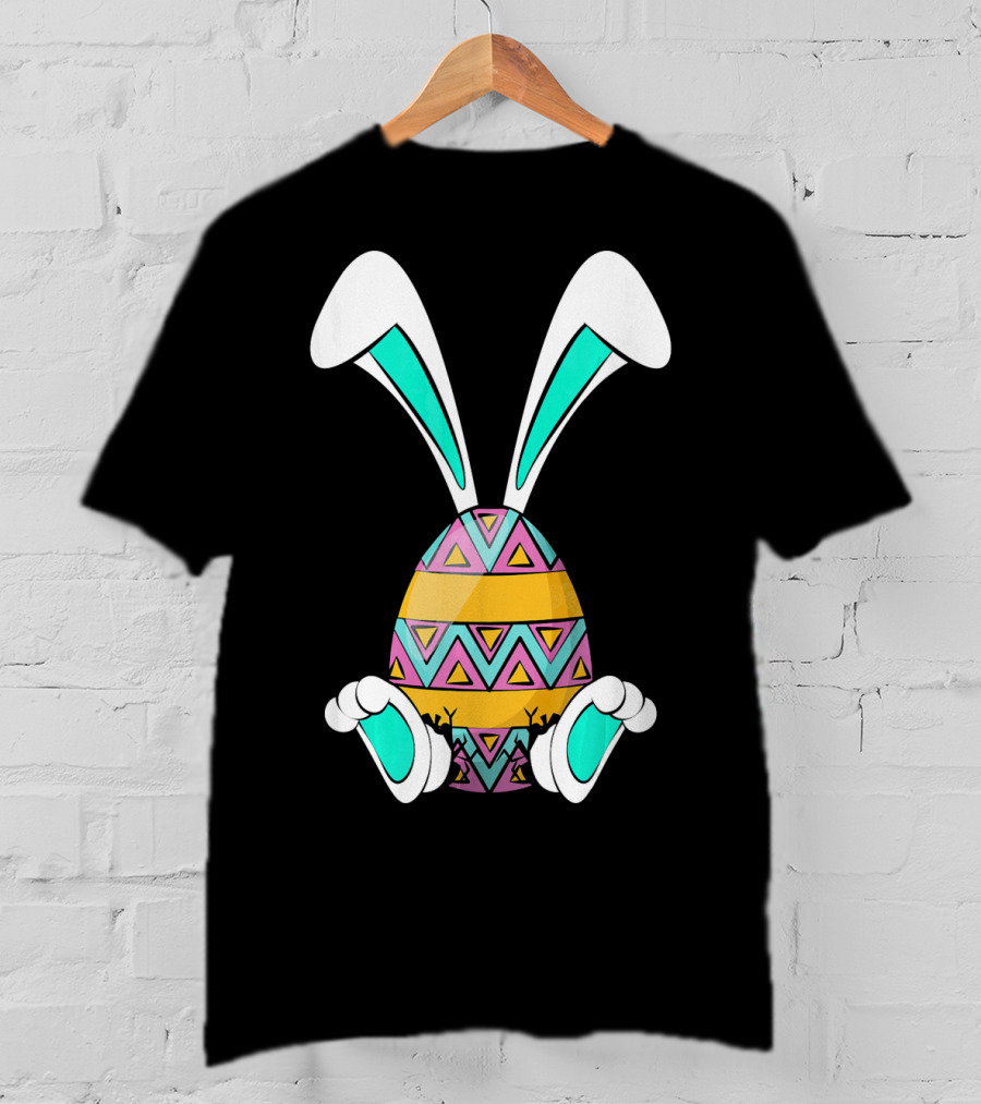 Easter Egg Rabbit Bunny Ears And Legs Colorful T-Shirt