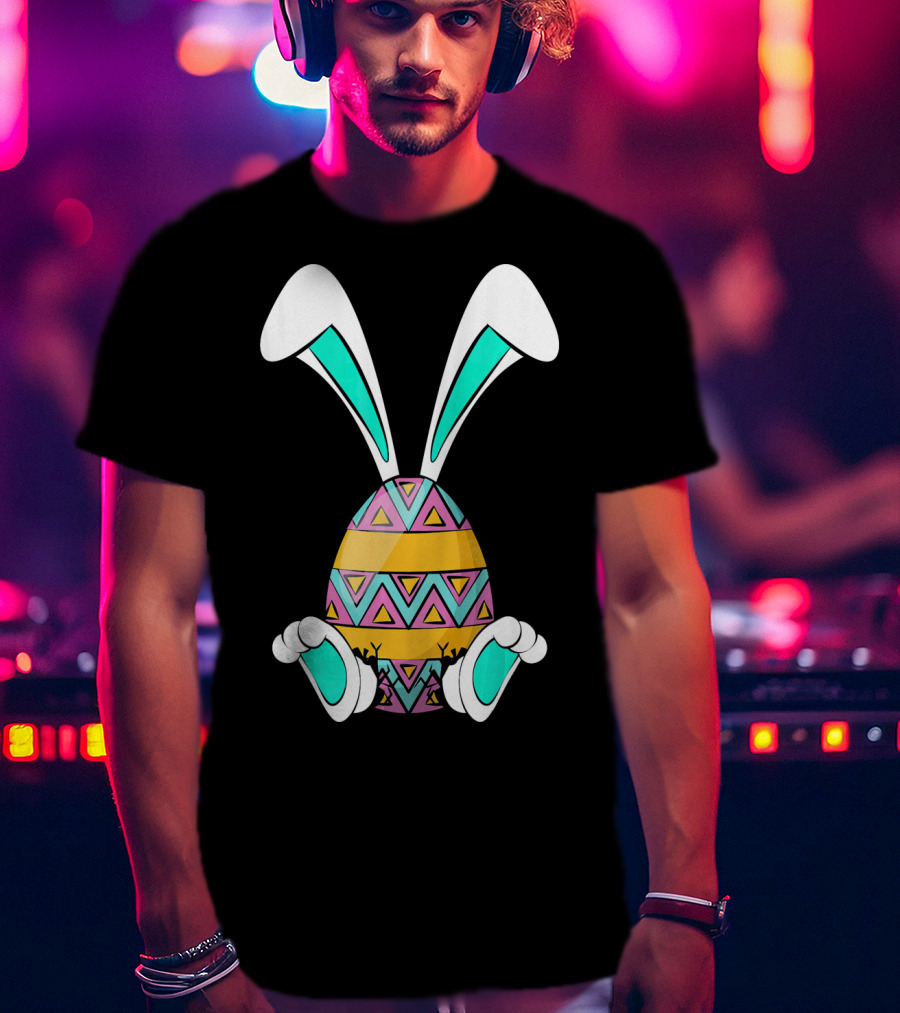 Easter Egg Rabbit Bunny Ears And Legs Colorful T-Shirt
