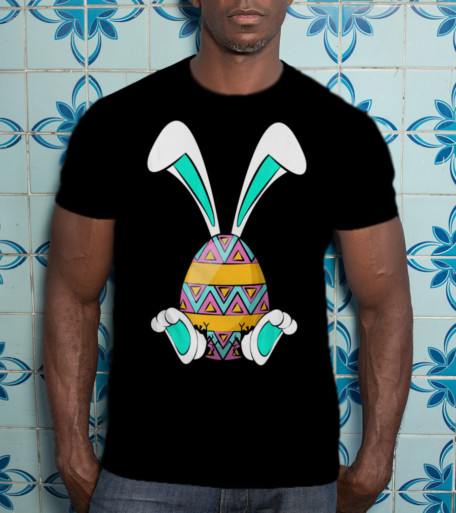 Easter Egg Rabbit Bunny Ears And Legs Colorful T-Shirt