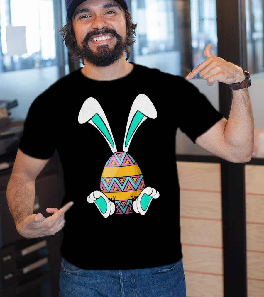 Easter Egg Rabbit Bunny Ears And Legs Colorful T-Shirt