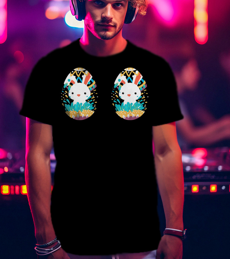 Easter Day Colorful Rabbit In Decorative Egg T-Shirt