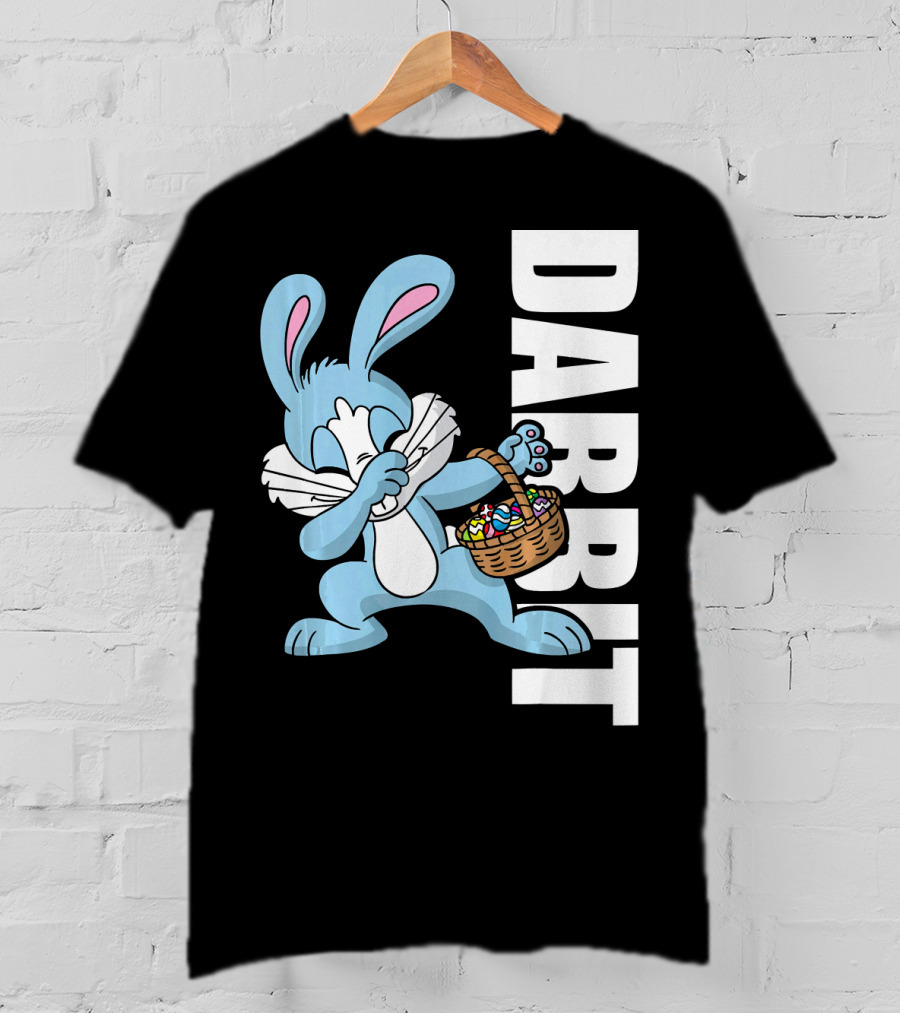 Easter Basket Stuffers Kids Dabbin Dabbit Rabbit With Eggs T-Shirt