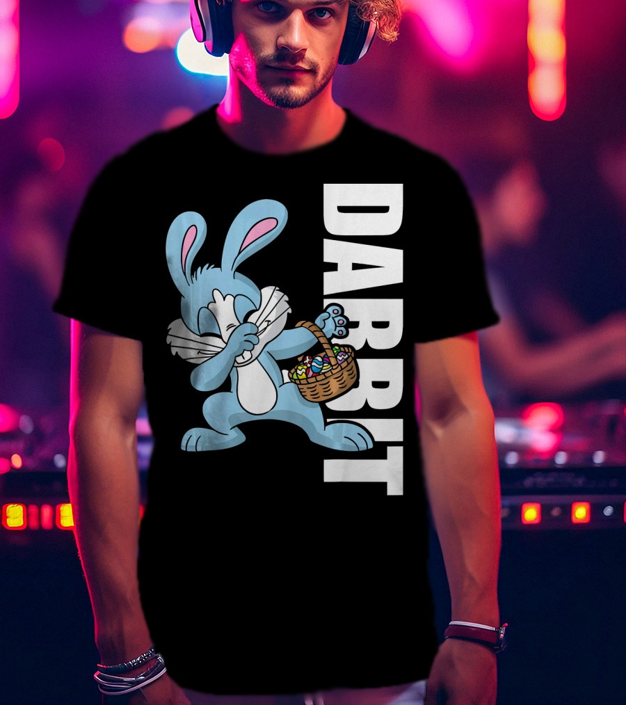 Easter Basket Stuffers Kids Dabbin Dabbit Rabbit With Eggs T-Shirt