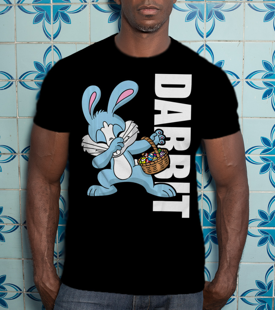 Easter Basket Stuffers Kids Dabbin Dabbit Rabbit With Eggs T-Shirt