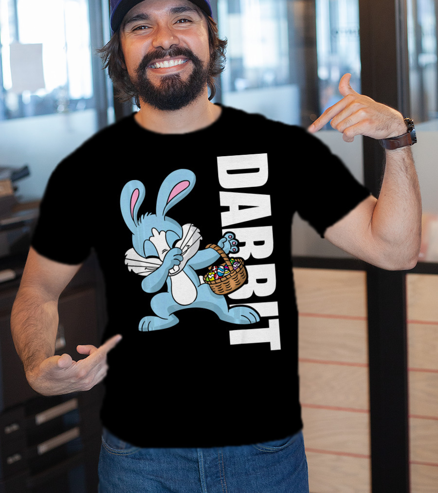 Easter Basket Stuffers Kids Dabbin Dabbit Rabbit With Eggs T-Shirt