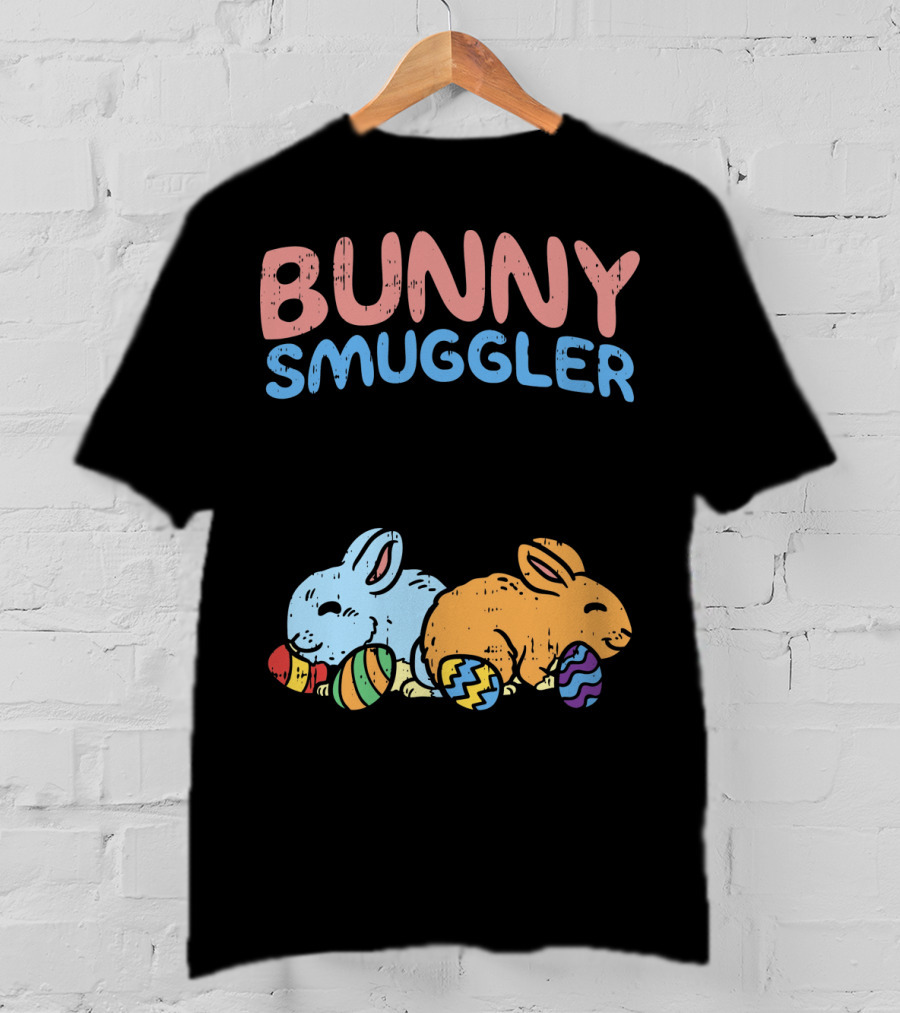 Bunny Smuggler Twins Easter Pregnancy T-Shirt