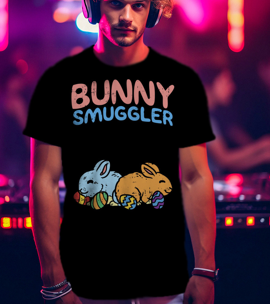 Bunny Smuggler Twins Easter Pregnancy T-Shirt