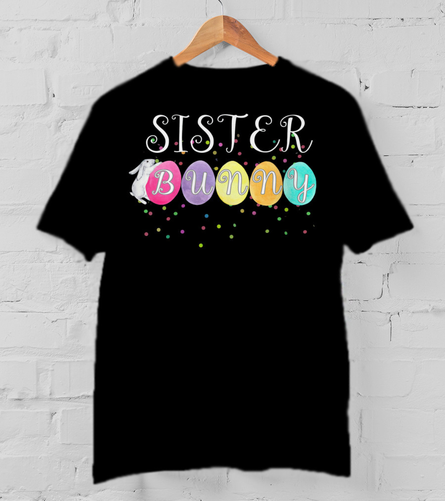 SISTER BUNNY Colorful Eggs Kids T-Shirt