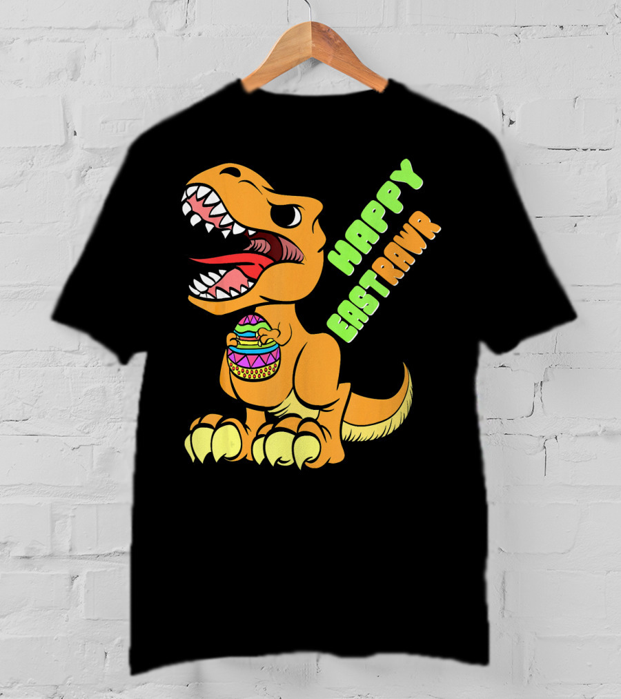 Happy Easter Rex Dinosaur Holding Egg T-Shirt