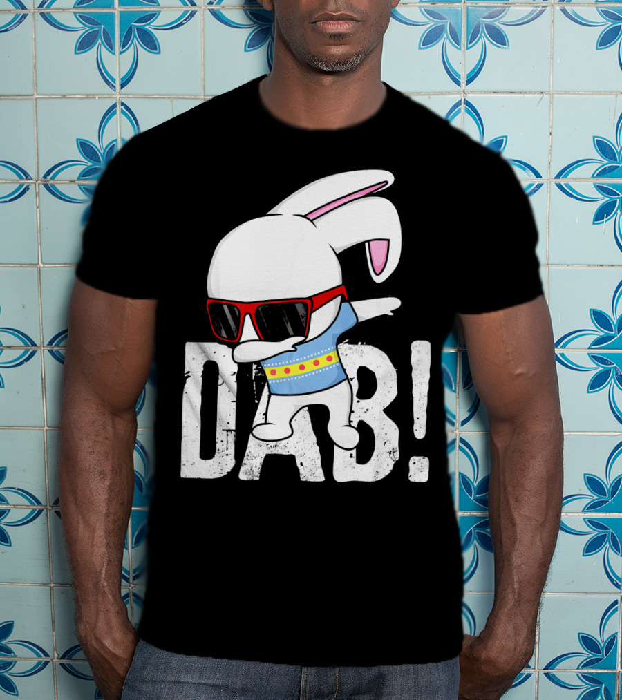 Dabbing Bunny Hip Hop Easter Dab With Sunglasses T-Shirt