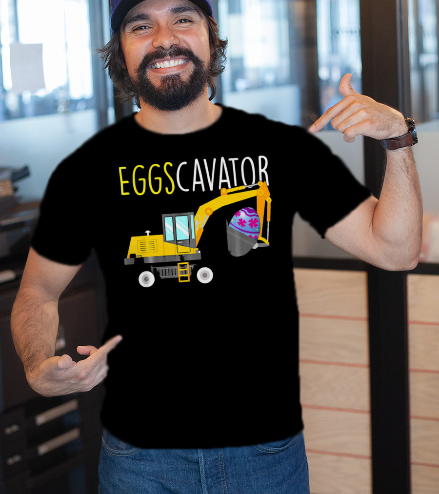 EGGSCAVATOR Funny Dinosaurs T Rex Hates Egg Hunts T-Shirt