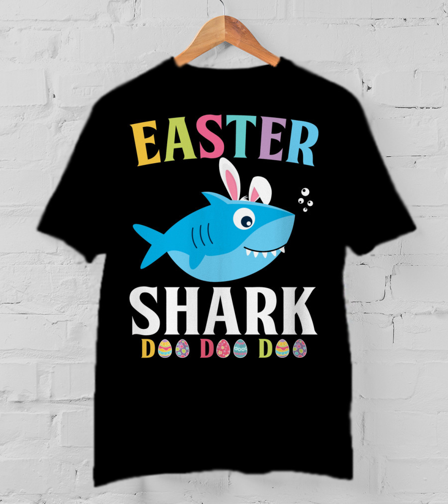 Easter Shark Bunny Do Do Do Kids Toddler T-Shirt