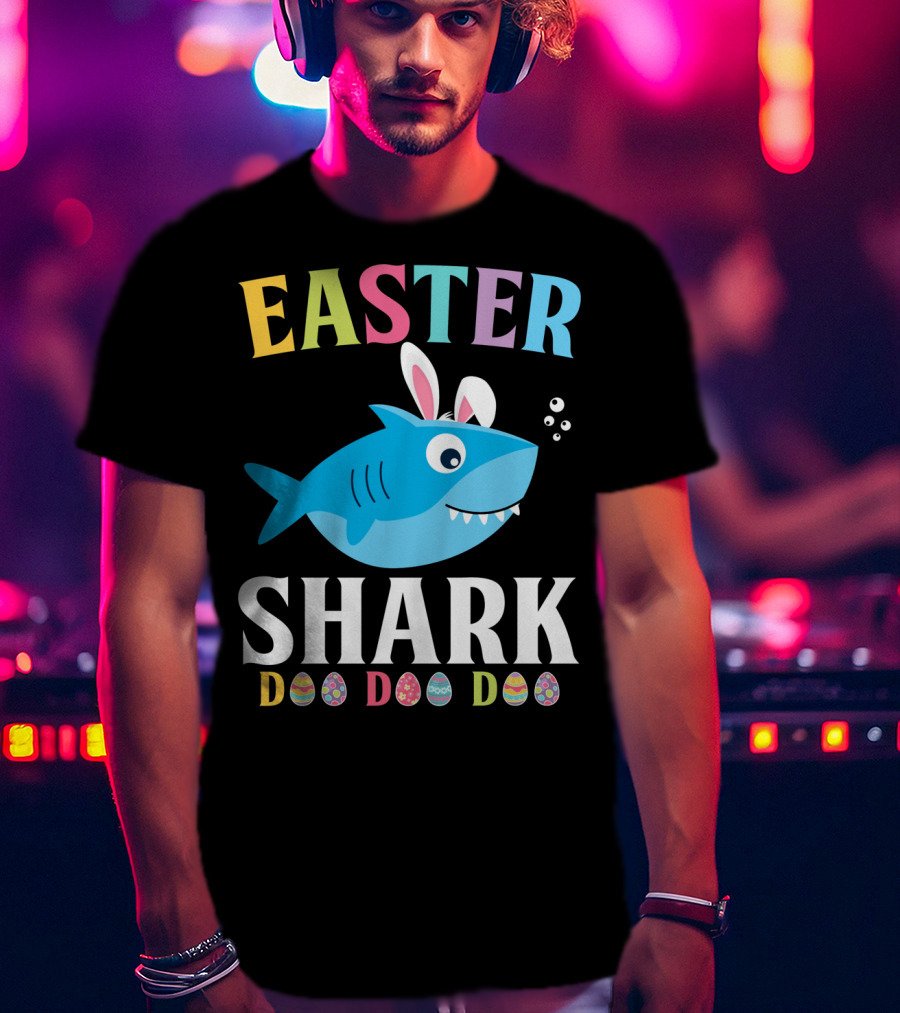 Easter Shark Bunny Do Do Do Kids Toddler T-Shirt