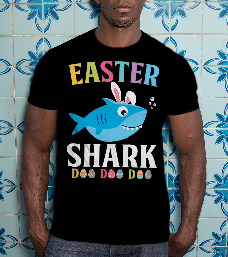 Easter Shark Bunny Do Do Do Kids Toddler T-Shirt