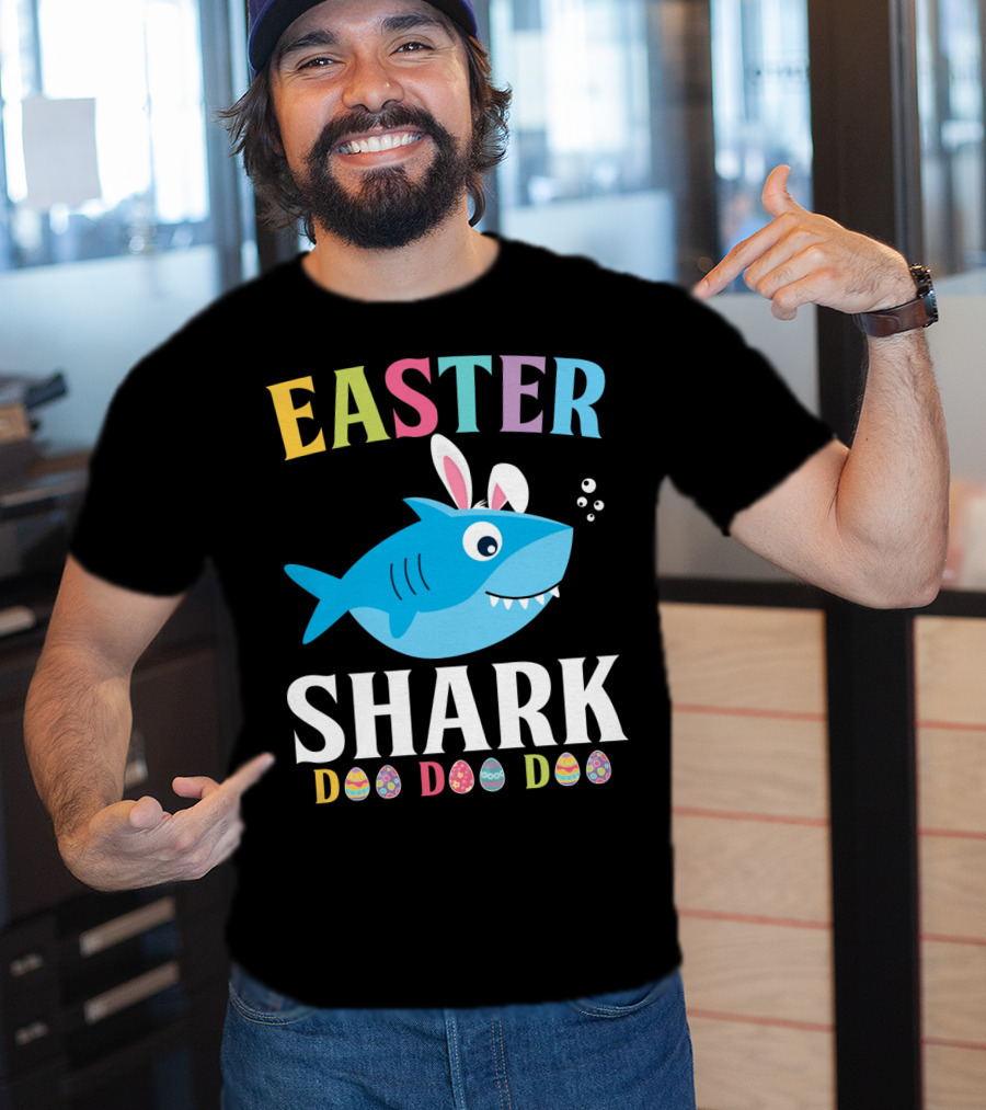 Easter Shark Bunny Do Do Do Kids Toddler T-Shirt