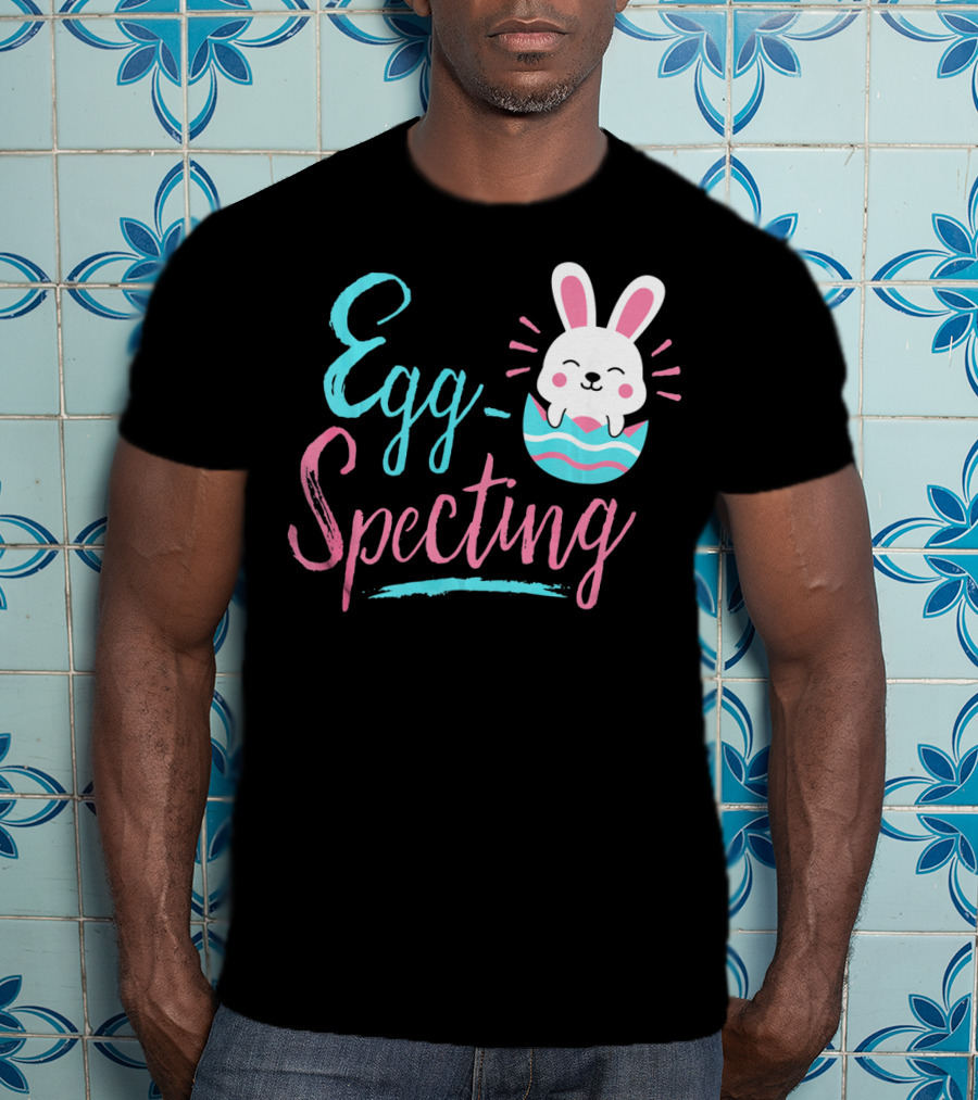 Egg-Specting Funny Easter Bunny In Decorated Egg T-Shirt