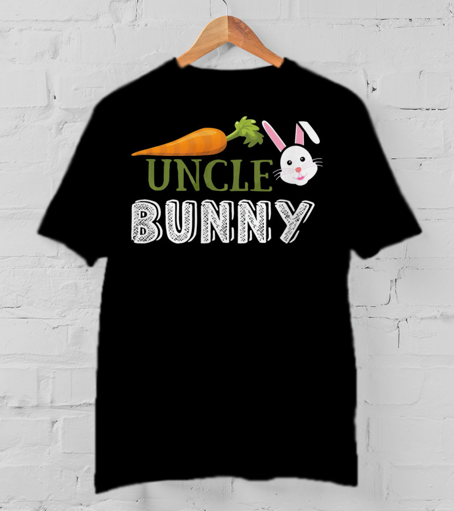 Uncle Bunny Easter Carrot Rabbit Head T-Shirt