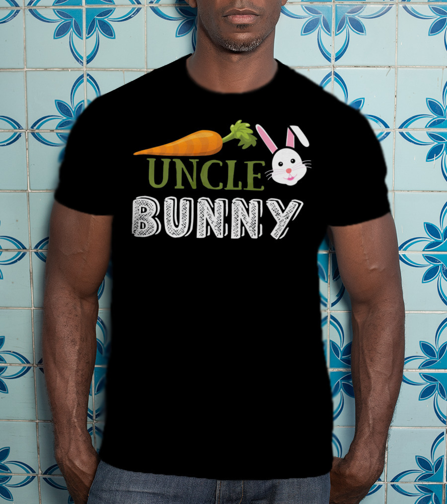 Uncle Bunny Easter Carrot Rabbit Head T-Shirt