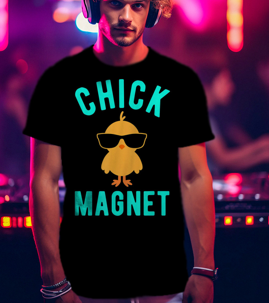 Chick Magnet Funny Easter Sunglasses Casual T-Shirt