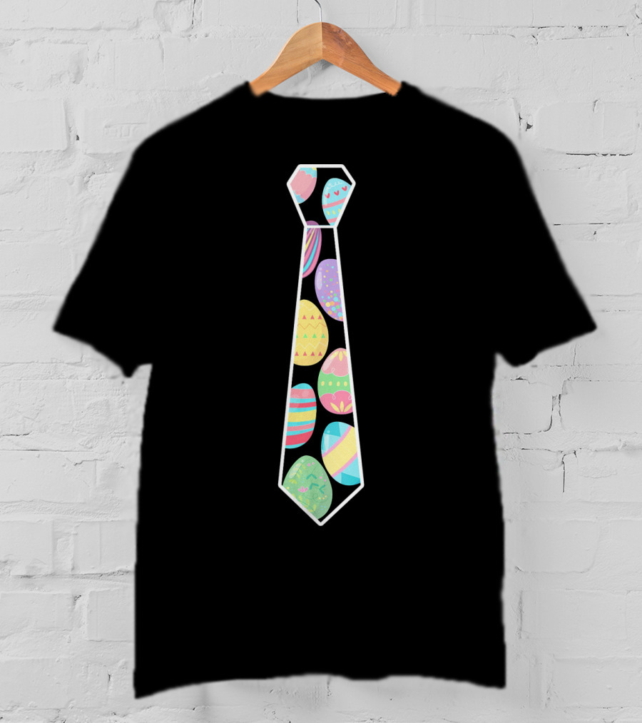 Colorful Easter Eggs Neck Tie T-Shirt